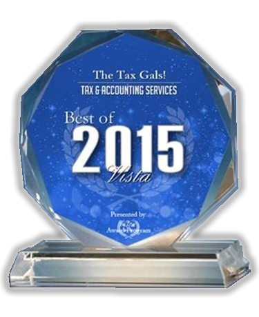 Tax Gals Voted Best of Vista 2015